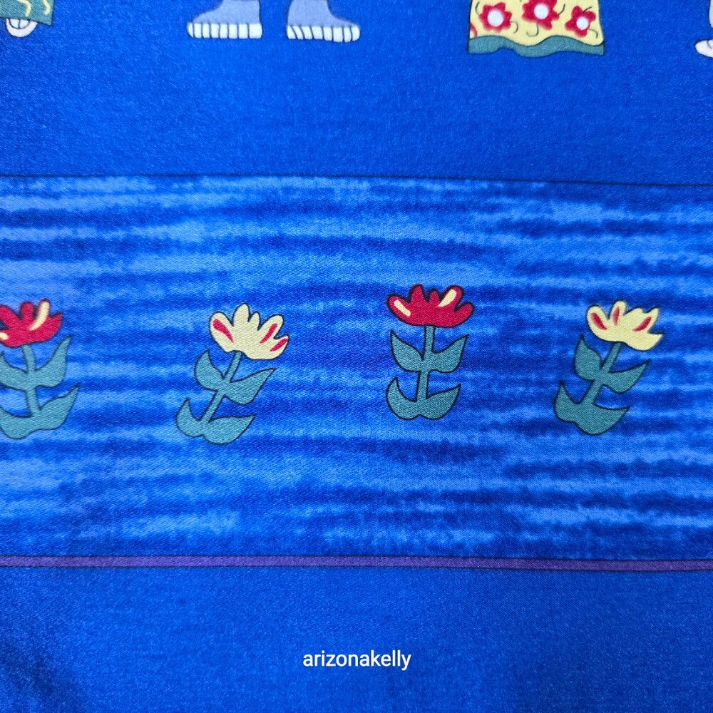 Unicef Silk Scarf World Peace Multicultural Holding Hands - Picture 8 of 11